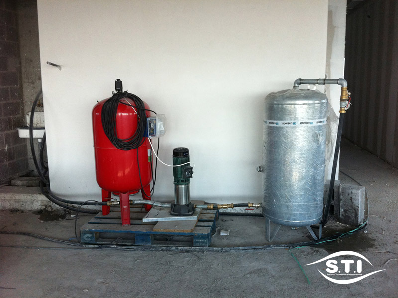 Temporary Plumbing Site  - Air and water circuit